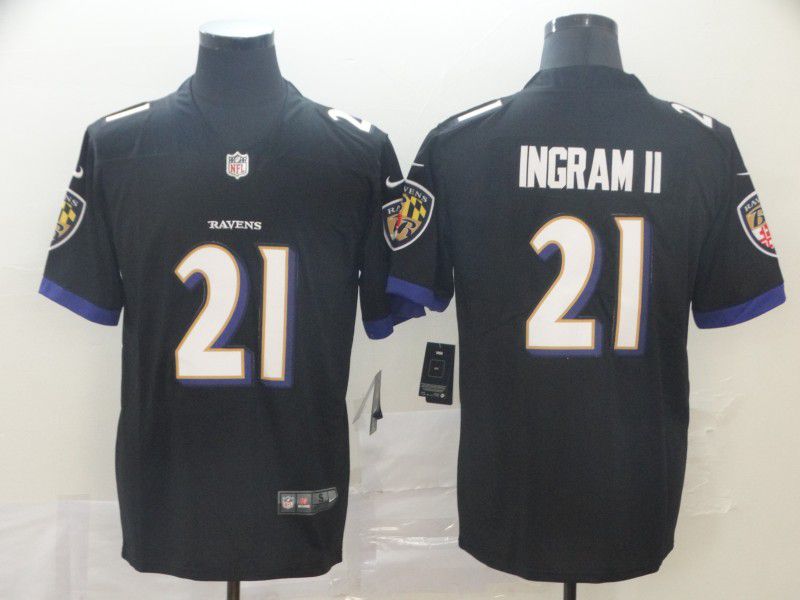 Men Baltimore Ravens #21 Ingram ii Black Nike Vapor Untouchable Limited Player NFL Jerseys